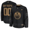 Miesten NHL Edmonton Oilers Pelipaita Custom Fanatics Military Appreciation Practice 2024-25 Musta